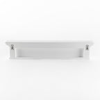 Six Hook 39" White Solid Wood Wall Mount Coat Rack