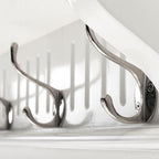 Six Hook 39" White Solid Wood Wall Mount Coat Rack