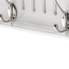 Four Hook 28" White Solid Wood Wall Mount Coat Rack