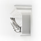 Eight Hook 51" White Solid Wood Wall Mount Coat Rack