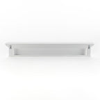 Eight Hook 51" White Solid Wood Wall Mount Coat Rack