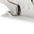 Eight Hook 51" White Solid Wood Wall Mount Coat Rack