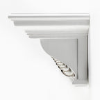 Eight Hook 51" White Solid Wood Wall Mount Coat Rack