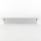 Eight Hook 51" White Solid Wood Wall Mount Coat Rack