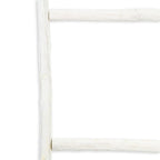 59" White Distressed Solid Wood Four Step Ladder Shelf