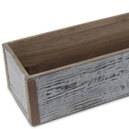 Gray Wood 151 Ounce Rectangular Distressed Planter Box
