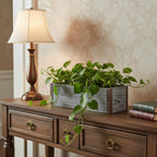 Gray Wood 151 Ounce Rectangular Distressed Planter Box