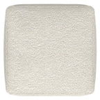 24" Ivory Boucle Pouf Ottoman