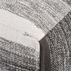16" Gray Cotton Tone on Tone Cube Pouf Ottoman