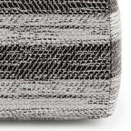 18" Gray Cotton Tone on Tone Pouf Ottoman