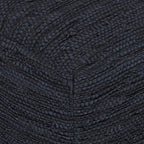 18" Dark Blue Genuine Leather Pouf Ottoman