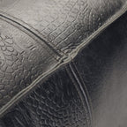 18" Brown Genuine Leather Pouf Ottoman