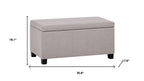 36" Cream and Dark Brown Faux Leather and Solid Wood Upholstered Storage Bench With Flip Top