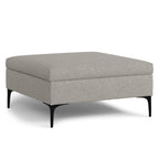 36" Cloud And Black Ottoman With Storage