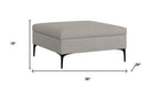 36" Cloud And Black Ottoman With Storage