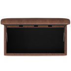 48" Chestnut And Walnut Ottoman With Storage