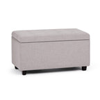 34" Cloud And Dark Brown Tufted Ottoman With Storage