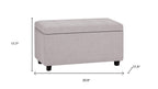 34" Cloud And Dark Brown Tufted Ottoman With Storage