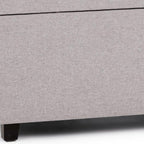 34" Cloud And Dark Brown Tufted Ottoman With Storage