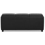 42" Dark Blue And Dark Brown Ottoman With Storage