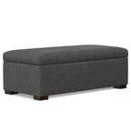 48" Chestnut And Walnut Ottoman With Storage