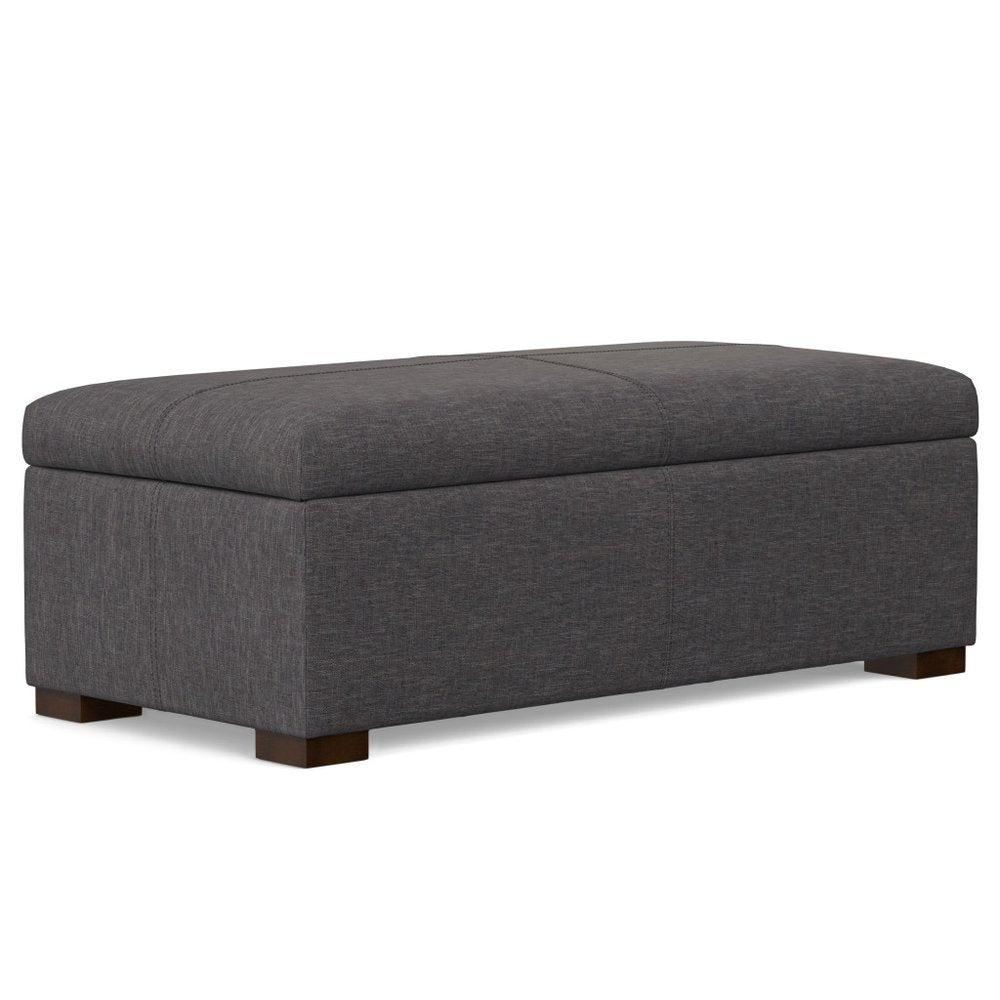 48" Chestnut And Walnut Ottoman With Storage