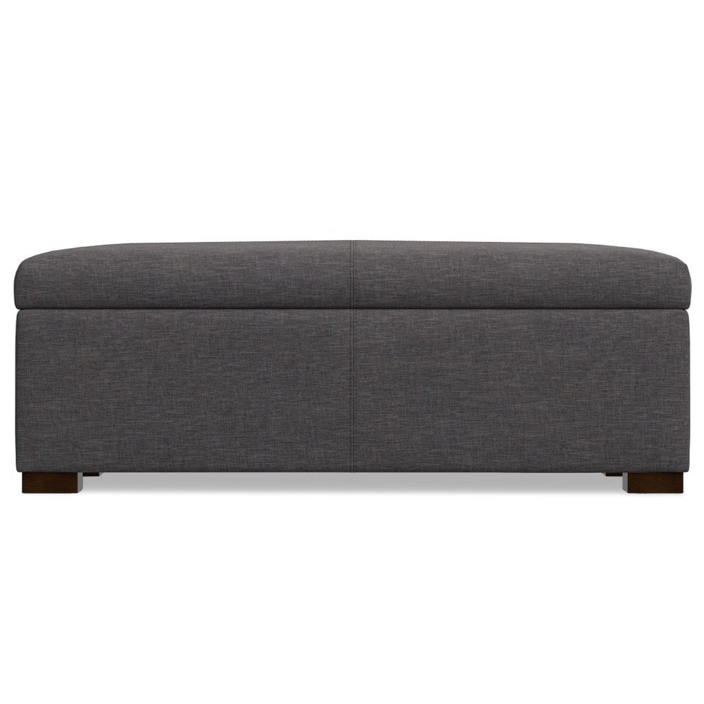 48" Chestnut And Walnut Ottoman With Storage