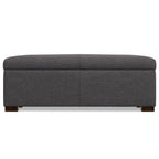 48" Chestnut And Walnut Ottoman With Storage