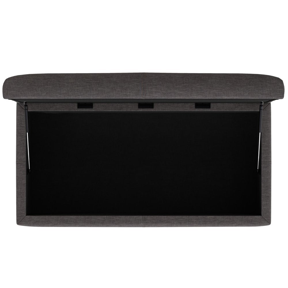 48" Chestnut And Walnut Ottoman With Storage