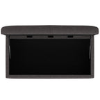 48" Chestnut And Walnut Ottoman With Storage