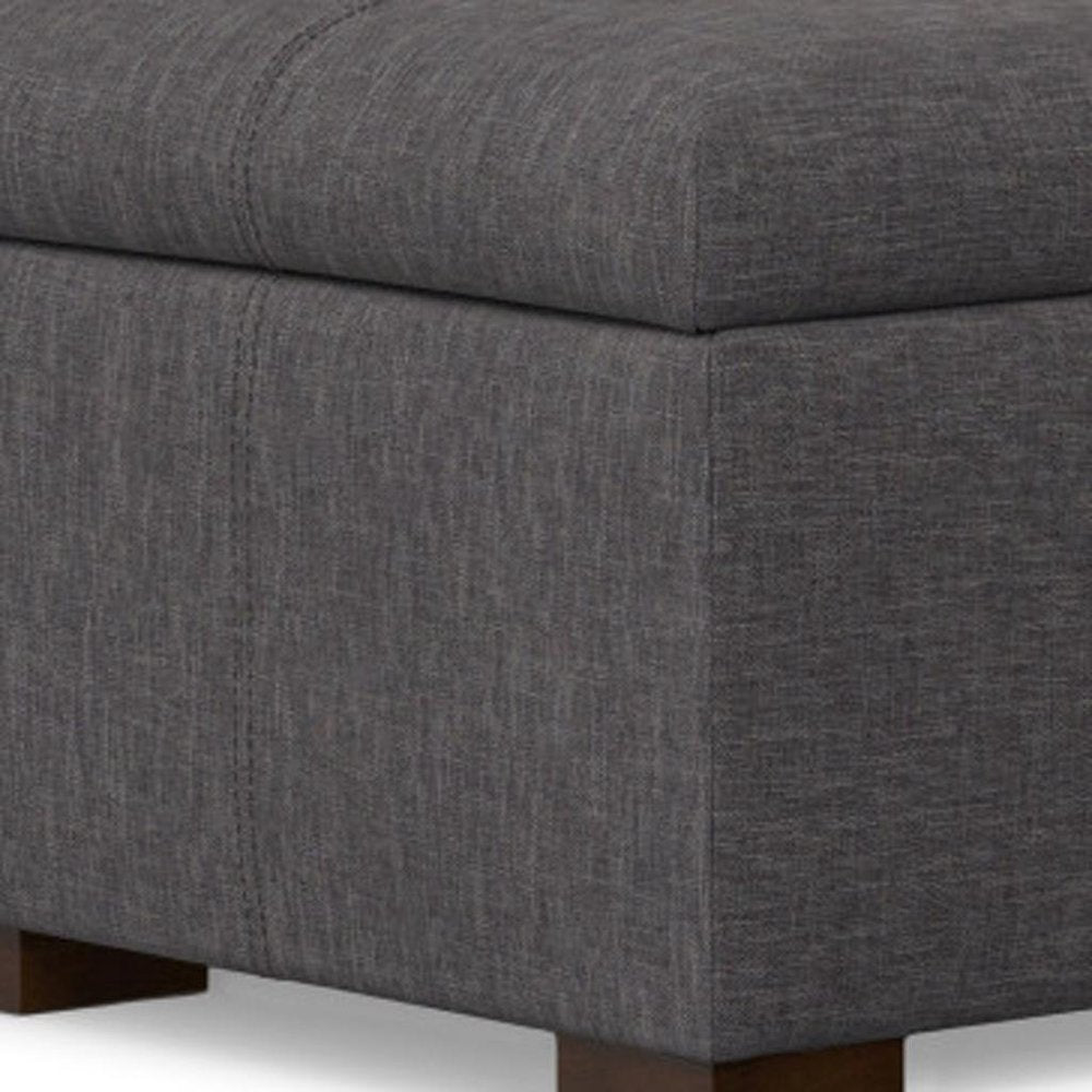 48" Chestnut And Walnut Ottoman With Storage