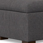 48" Chestnut And Walnut Ottoman With Storage