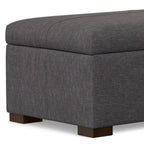 48" Chestnut And Walnut Ottoman With Storage