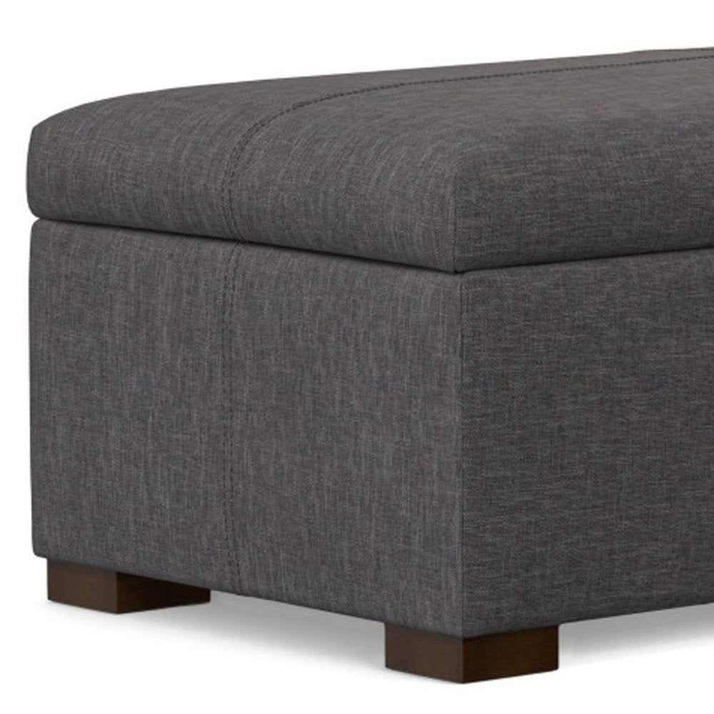 48" Chestnut And Walnut Ottoman With Storage
