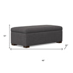 48" Chestnut And Walnut Ottoman With Storage
