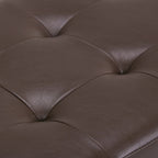 34" Chocolate And Dark Brown Tufted Ottoman With Storage