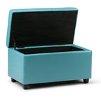 34" Chocolate And Dark Brown Tufted Ottoman With Storage