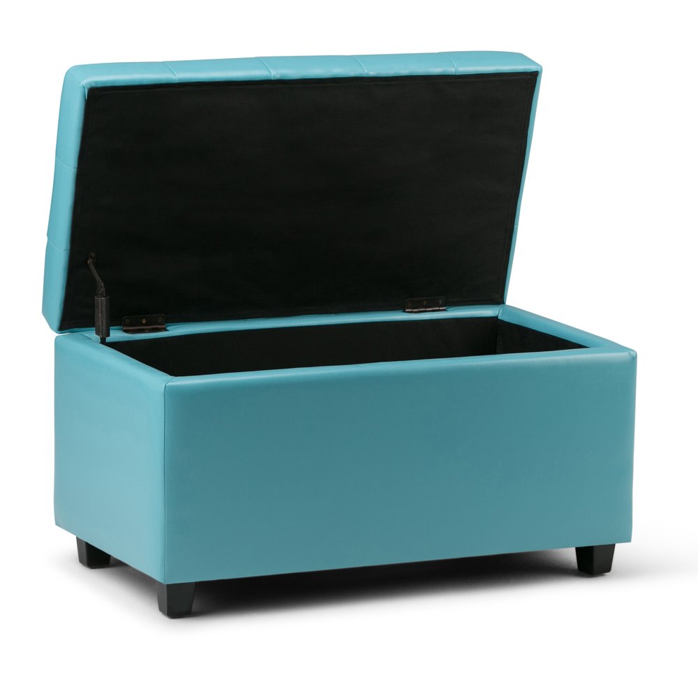 34" Chocolate And Dark Brown Tufted Ottoman With Storage