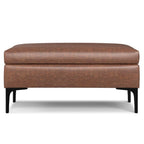 36" Brown And Black Ottoman With Storage