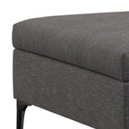 36" Cloud And Black Ottoman With Storage