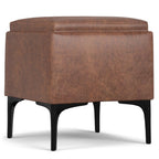 18" Cloud And Black Ottoman With Storage