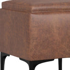 18" Cloud And Black Ottoman With Storage