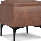 18" Cloud And Black Ottoman With Storage