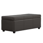 44" Brown And Dark Brown Ottoman With Storage