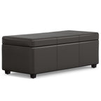 44" Brown And Dark Brown Ottoman With Storage