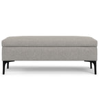 48" Cloud And Black Cocktail Ottoman With Storage