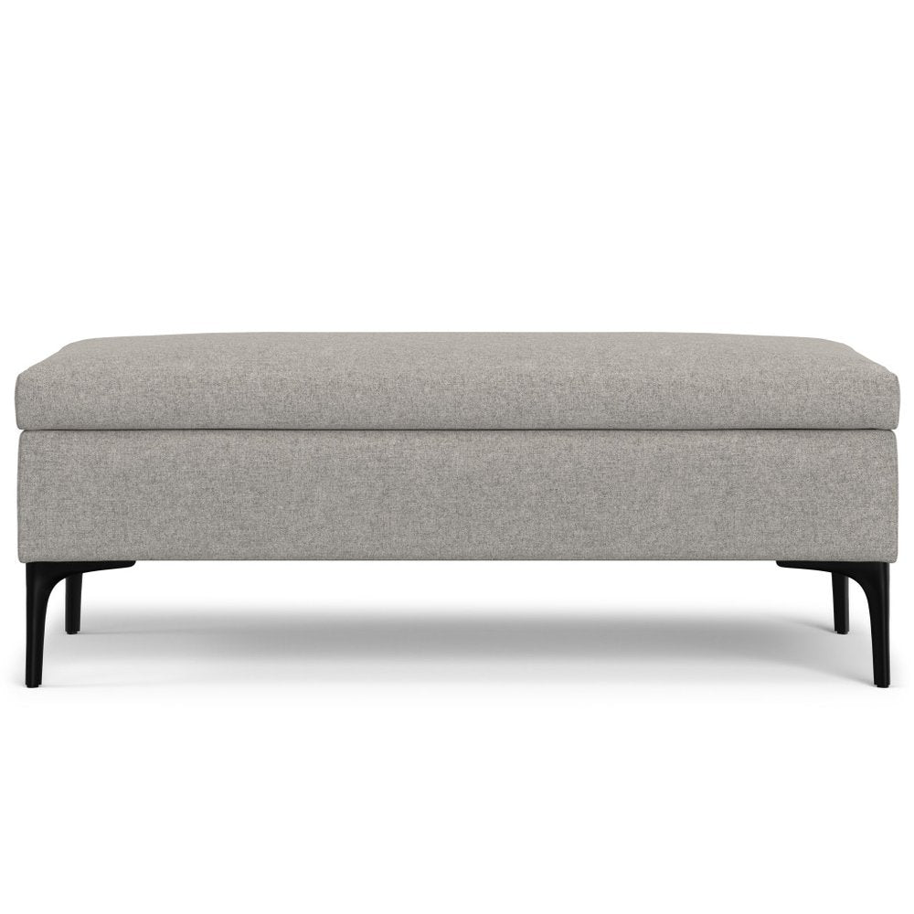 48" Cloud And Black Cocktail Ottoman With Storage