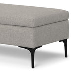 48" Cloud And Black Cocktail Ottoman With Storage