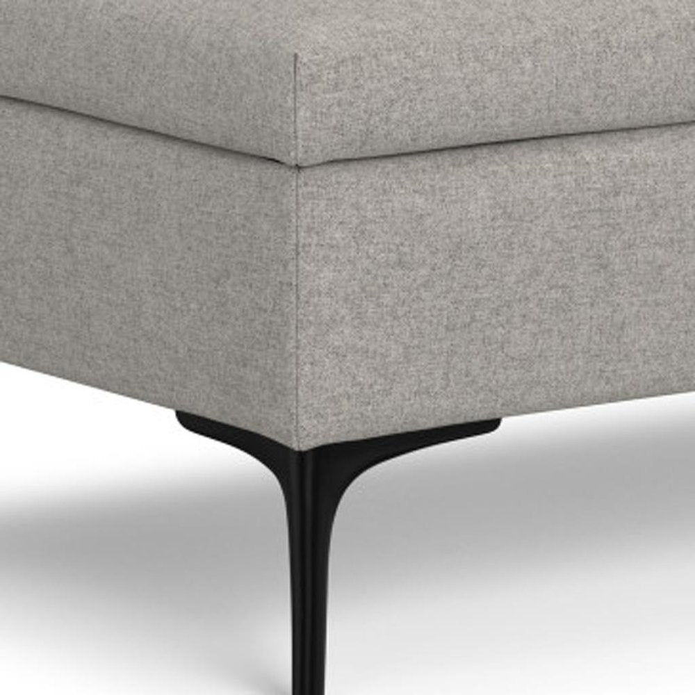 48" Cloud And Black Cocktail Ottoman With Storage
