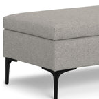 48" Cloud And Black Cocktail Ottoman With Storage